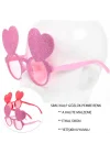 Mey İthalat® Pembe Renk Sim İşlenmiş Kalp Figürlü Parti Gözlüğü