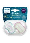 Mey İthalat®   Ultra Air Gece Emzik 0-6 Ay Kız
