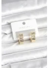 Mey İthalat® Pirinç Gold Renk Halka Kadın Küpe