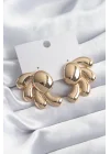 Mey İthalat® Pirinç Gold Renk Kadın Küpe
