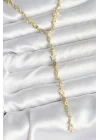Mey İthalat® Pirinç Gold Renk Kadın Manifest Kolye