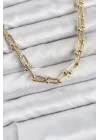 Mey İthalat® Pirinç Gold Renk Tifani Model Kadın Kolye