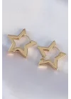 Mey İthalat® Pirinç Gold Renk Yıldız Küpe