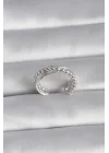 Mey İthalat® Pirinç Gümüş Renk Kadın Yüzük