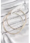 Mey İthalat® Pirinç Halka Model Gold Renk Kadın Küpe