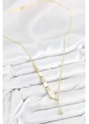 Mey İthalat® Pirinç Yılan Model Gold Renk Asansörlü Kadın Kolye