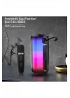 Mey İthalat®  Pluse 5 Mikrofonlu RGB Kablosuz Hoparlör - Beyaz