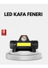 Mey İthalat® Profesyonel Şarjlı LED Kafa Lambası – Uzun Mesafe + Ortam Aydınlatması