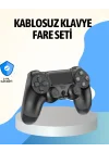 Mey İthalat® PS4 Uyumlu Kablosuz Oyun Kolu Ergonomik Çift Titreşimli