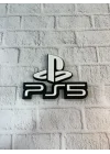 Mey İthalat® PS5 Logo Dekoratif Duvar Süsü Oyun Odası ve Salon Uyumu