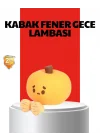 Mey İthalat® Pumpkin LED Night Light Dokunmatik Şarjlı Silikon Gece Lambası