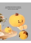 Mey İthalat® Pumpkin LED Night Light Dokunmatik Şarjlı Silikon Gece Lambası