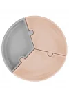 Mey İthalat®   Puzzle Vakum Tabanlı Silikon Tabak Bubble Beige / Powder Grey