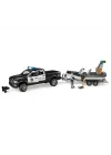 Mey İthalat® Ram 2500 Polis Aracı,Römork,Zodyak, 2 Figür Ve Aksesuarlar