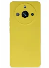 Mey İthalat®  Realme 11 Pro Kılıf Nano içi Kadife Silikon - Sarı