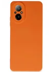Mey İthalat®  Realme 12 Lite Kılıf Nano içi Kadife Silikon - Turuncu