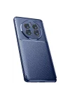 Mey İthalat®  Realme 12 Pro Plus Kılıf Auto Focus Karbon Kapak - Lacivert