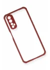 Mey İthalat®  Realme 7 Kılıf Miami Şeffaf Silikon - Fuşya