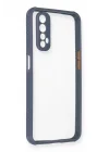 Mey İthalat®  Realme 7 Kılıf Miami Şeffaf Silikon - Gri