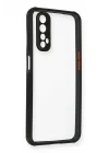 Mey İthalat®  Realme 7 Kılıf Miami Şeffaf Silikon - Siyah