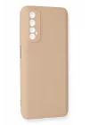 Mey İthalat®  Realme 7 Kılıf Nano içi Kadife Silikon - Pudra