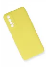 Mey İthalat®  Realme 7 Kılıf Nano içi Kadife Silikon - Sarı
