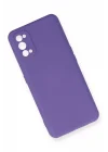Mey İthalat®  Realme 7 Pro Kılıf Nano içi Kadife Silikon - Mor