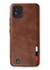 Mey İthalat®  Realme C11 2021 Kılıf Loop Deri Silikon - Kahverengi
