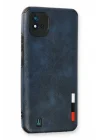 Mey İthalat®  Realme C11 2021 Kılıf Loop Deri Silikon - Lacivert
