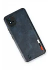 Mey İthalat®  Realme C11 2021 Kılıf Loop Deri Silikon - Lacivert