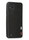 Mey İthalat®  Realme C11 2021 Kılıf Loop Deri Silikon - Siyah