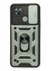Mey İthalat®  Realme C11 2021 Kılıf Pars Lens Yüzüklü Silikon - Yeşil