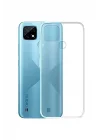 Mey İthalat®  Realme C21 Kılıf Deluxe 2mm Şeffaf Silikon - Şeffaf