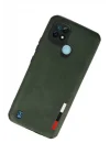 Mey İthalat®  Realme C21 Kılıf Loop Deri Silikon - Yeşil