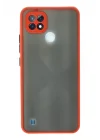 Mey İthalat®  Realme C21 Kılıf Montreal Silikon Kapak - Kırmızı