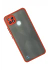 Mey İthalat®  Realme C21 Kılıf Montreal Silikon Kapak - Kırmızı