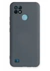 Mey İthalat®  Realme C21 Kılıf Nano içi Kadife Silikon - Gri