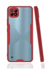 Mey İthalat®  Realme C21 Kılıf Platin Silikon - Kırmızı