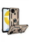 Mey İthalat®  Realme C21 Kılıf Sofya Yüzüklü Silikon Kapak - Gold