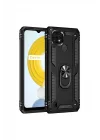 Mey İthalat®  Realme C21 Kılıf Sofya Yüzüklü Silikon Kapak - Siyah