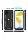 Mey İthalat®  Realme C21 Kılıf Sofya Yüzüklü Silikon Kapak - Siyah