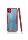 Mey İthalat®  Realme C25Y Kılıf Platin Silikon - Kırmızı
