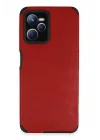 Mey İthalat®  Realme C35 Kılıf Loop Deri Silikon - Kırmızı
