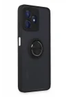 Mey İthalat®  Realme C53 Kılıf Montreal Yüzüklü Silikon Kapak - Siyah