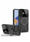 Mey İthalat®  Realme C55 Kılıf Joy Lens Standlı Kapak - Siyah