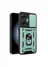 Mey İthalat®  Realme C55 Kılıf Pars Lens Yüzüklü Silikon - Yeşil