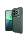 Mey İthalat®  Realme C61 Kılıf Auto Focus Karbon Kapak - Koyu Yeşil