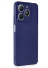 Mey İthalat®  Realme C61 Kılıf Auto Focus Karbon Kapak - Lacivert
