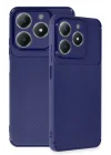 Mey İthalat®  Realme C61 Kılıf Auto Focus Karbon Kapak - Lacivert