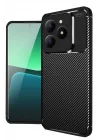 Mey İthalat®  Realme C61 Kılıf Auto Focus Karbon Kapak - Siyah